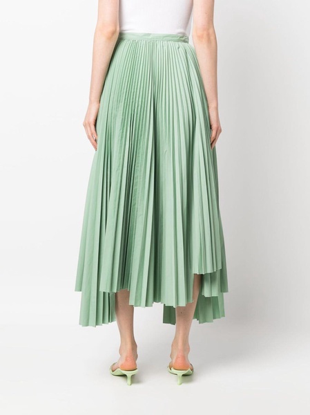 asymmetric pleated skirt