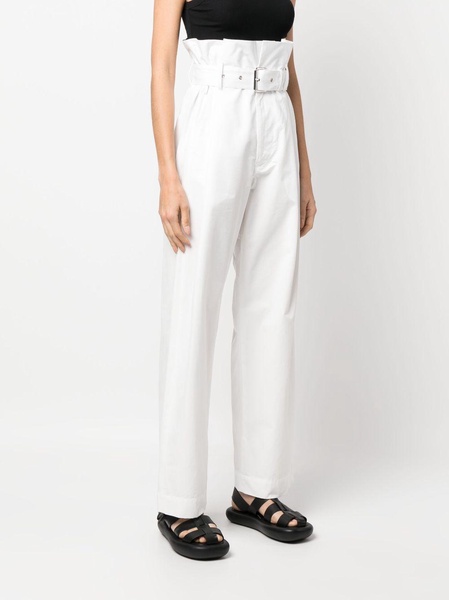 belted wide-leg trousers