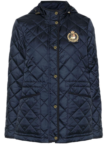 logo-patch quilted jacket