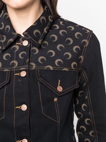 logo-print denim jacket