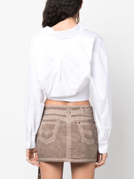 Alexander Wang Cropped Wrapped Front Shirt Clothing