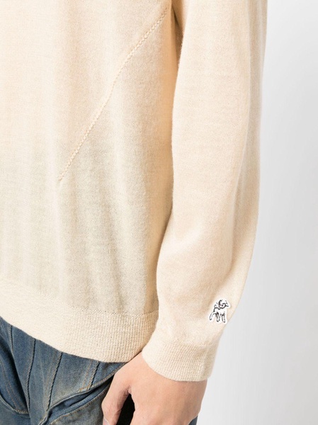 logo-patch cashmere jumper