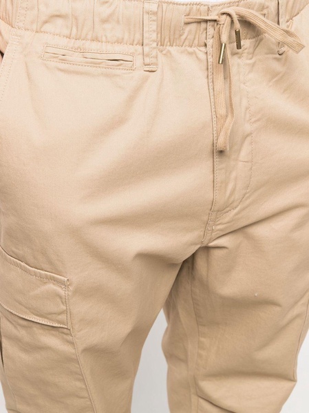 drawstring-waist tapered trousers