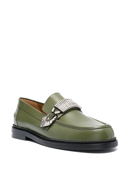 polished leather loafers