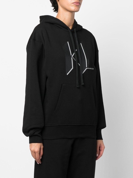 logo print pullover hoodie 