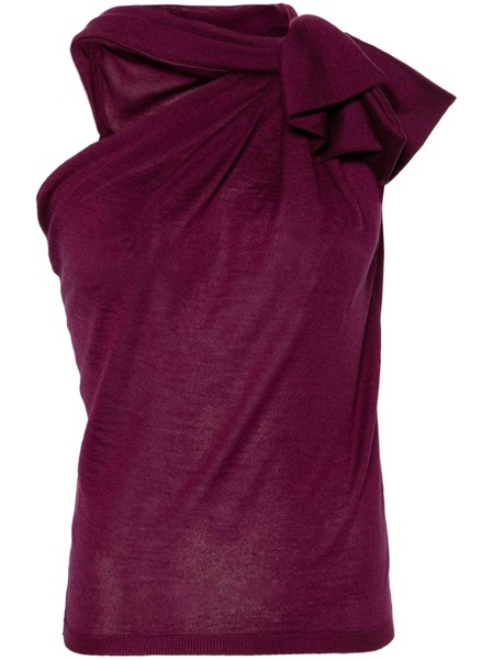 ruched-detail sleeveless top