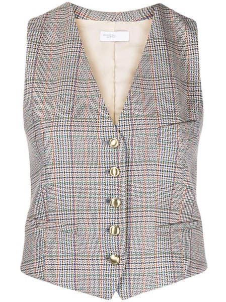 tailored-cut V-neck waistcoat