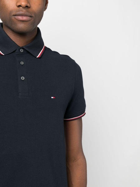 embroidered-logo detail polo shirt