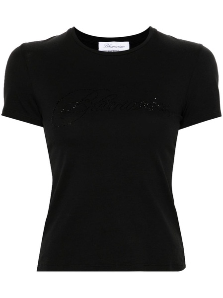 rhinestone-logo T-shirt