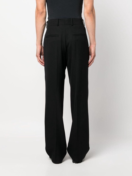 wide-leg wool trousers