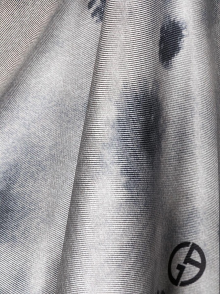 logo-print silk foulard scarf