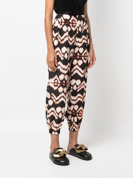 abstract-print straight trousers 