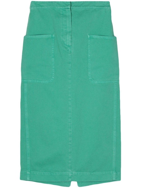 Werther cotton drill midi skirt