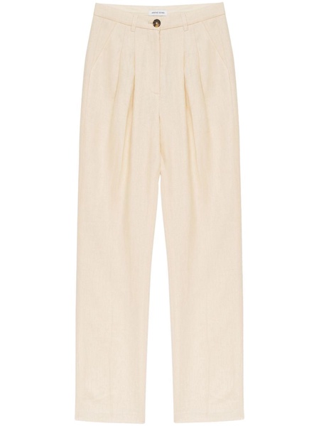 Jay linen straight-leg trousers