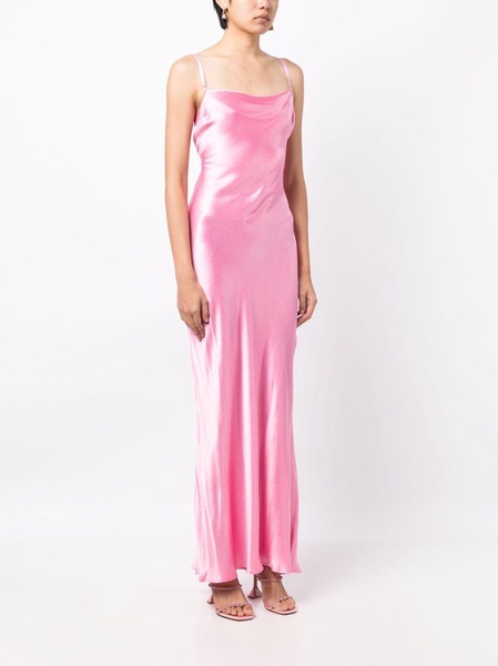 Mali satin-finish maxi dress