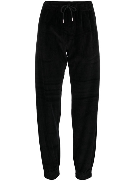 drawstring velvet track pants