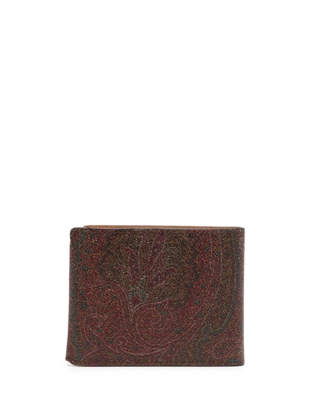 graphic-print foldover-top wallet 