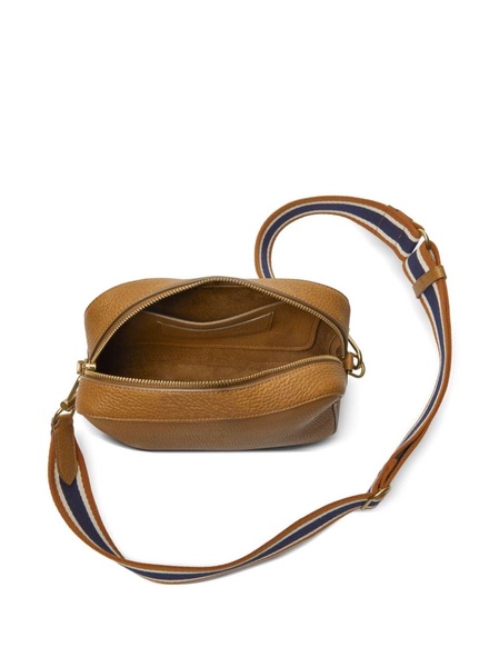 Camera grained-leather cross body bag