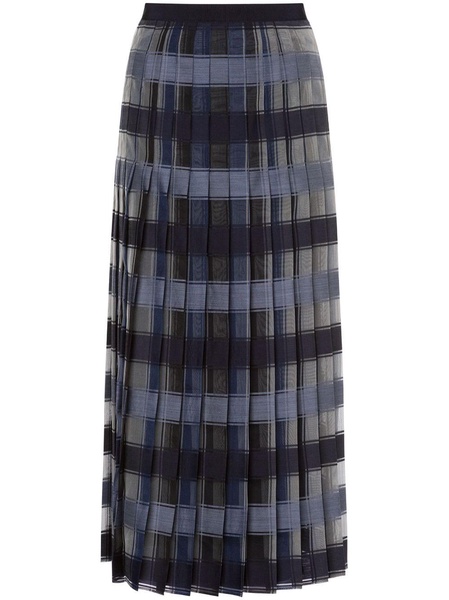 checked pleated skirt