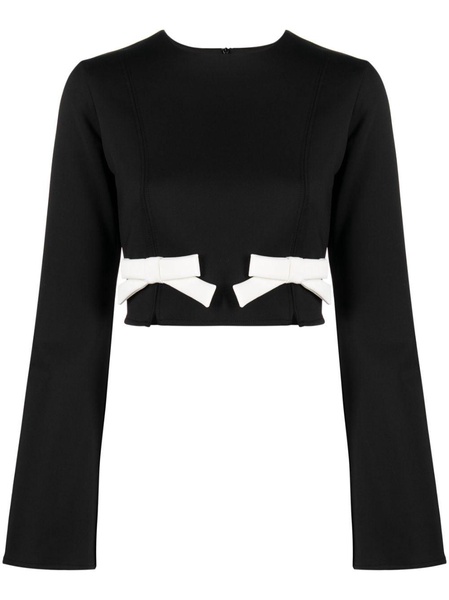 bow-detail cropped top