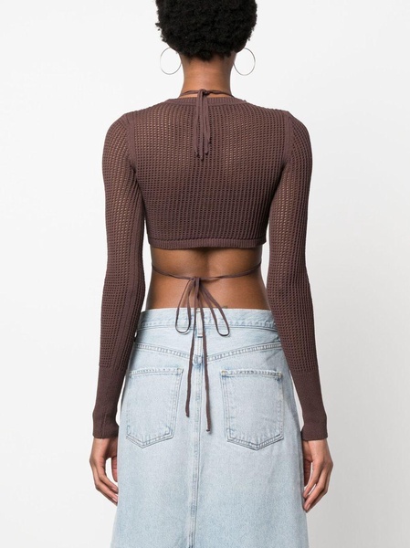 open-knit crop top