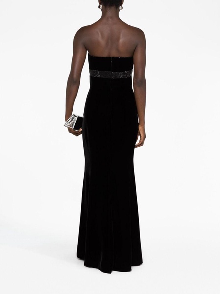 crystal-embellished velvet gown