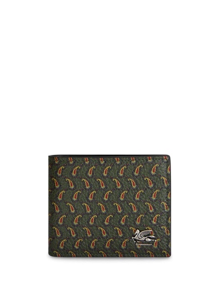 Pegaso-plaque paisley-print wallet