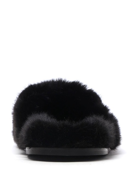 crystal-embellished faux-fur slipers