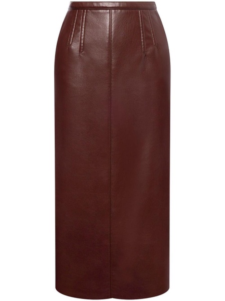 coated-finish high-waisted skirt 