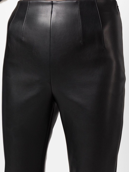 tonal-stitching faux-leather leggings 