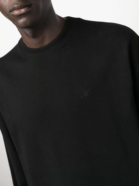 embroidered-logo organic cotton sweatshirt