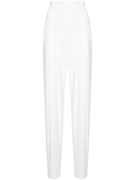 pleated high-waisted trousers