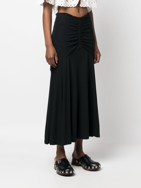 Nadira ruched maxi skirt