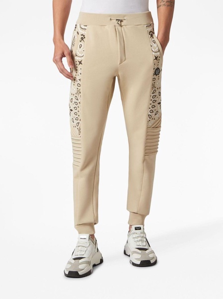 bandana-print tapered track pants