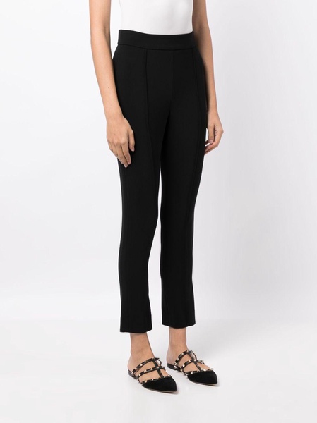 high-waisted cropped trousers