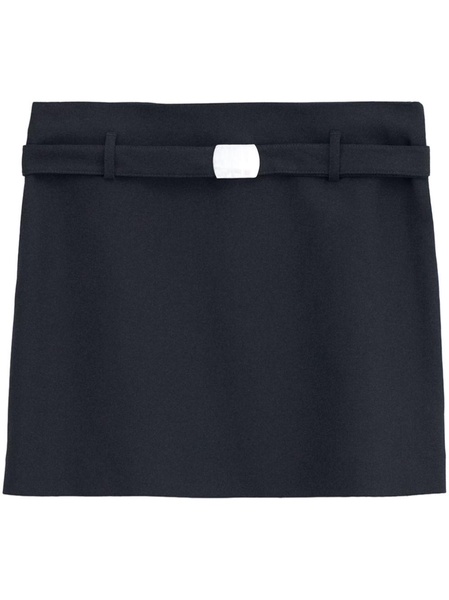 belted mini skirt 