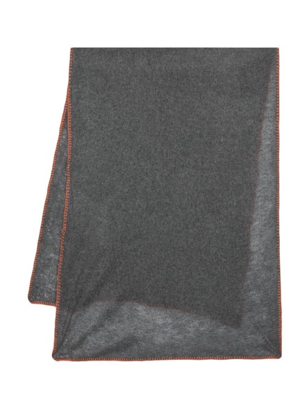 contrasting-trim cashmere scarf