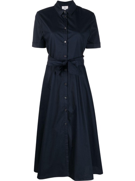 tied-waist poplin shirtdress 