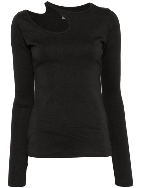 cut-out long-sleeve T-shirt