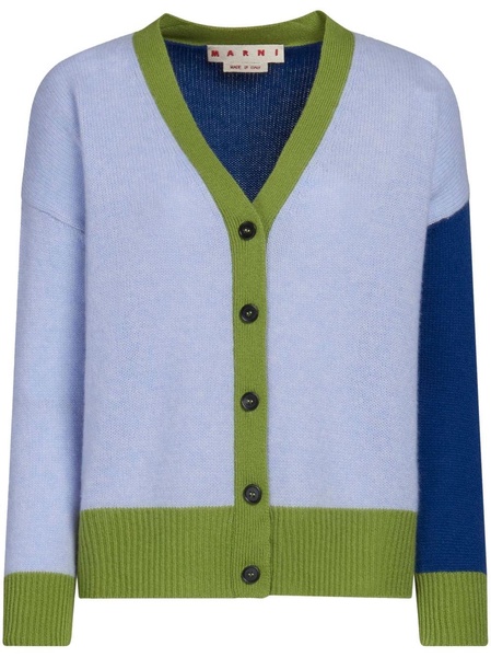 colour-block cashmere cardigan