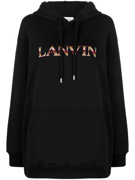 logo-embroidered hoodie