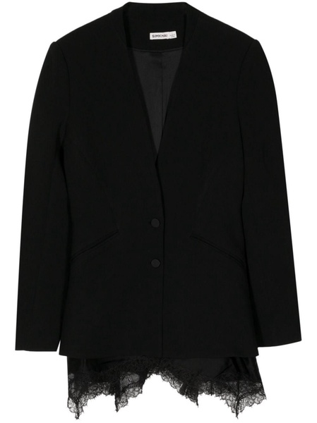  Signature Allie lace-trim blazer