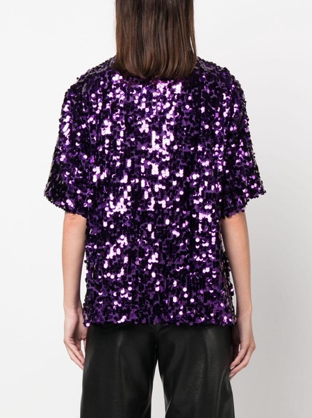 sequined short-sleeve T-shirt