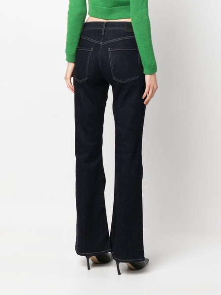 mid-rise flared jeans 