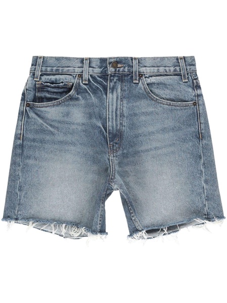 high-waist denim shorts