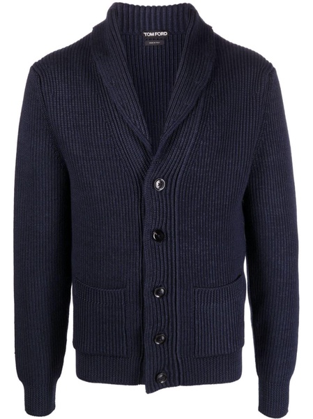 V-neck knitted cardigan