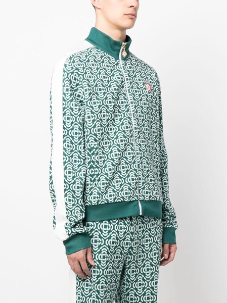 monogram-jacquard track jacket