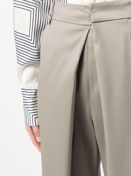 inverted-pleat detail trousers