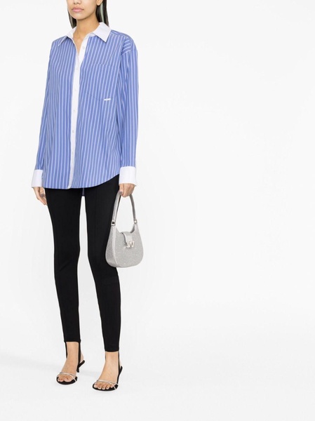 stripe-print long-sleeved shirt