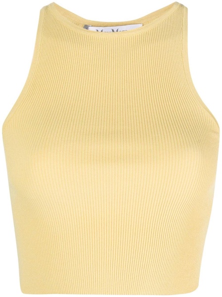 ribbed-knit halterneck tank top